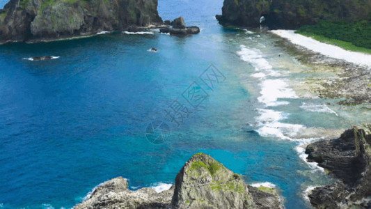 海边岛实拍台湾绿岛海风海浪GIF高清图片