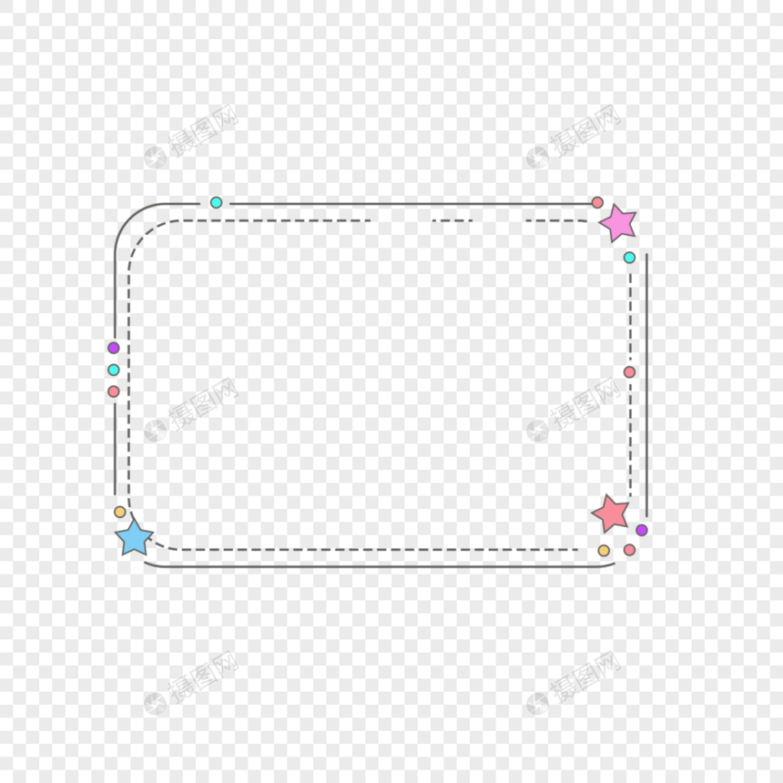 星星点点线条边框图片