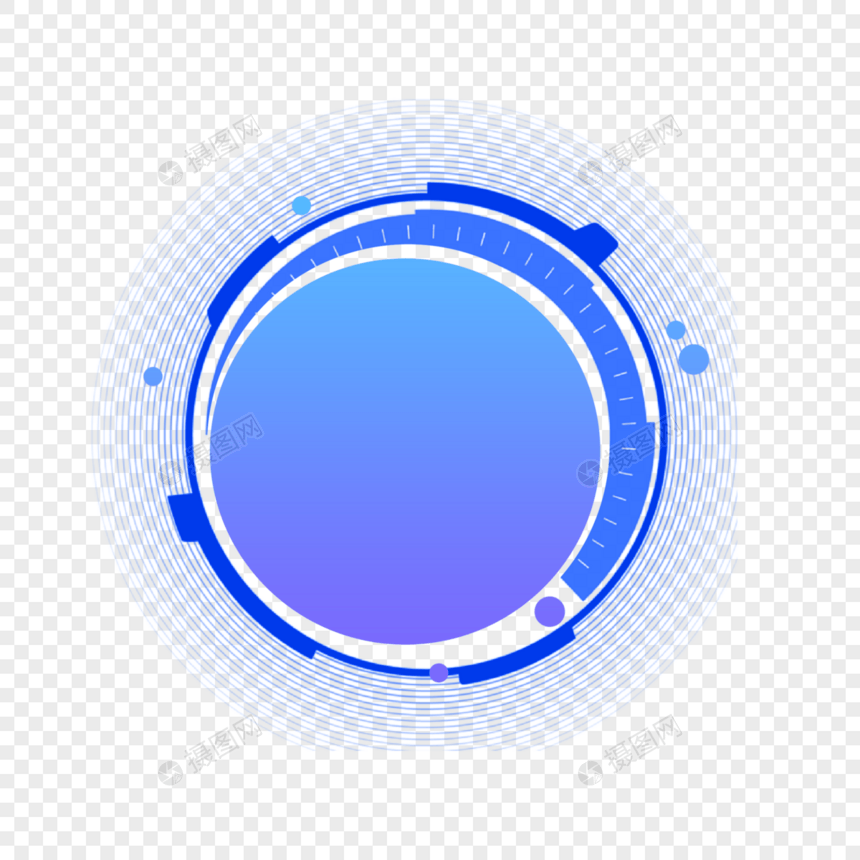 圆形几何图形科技感电商简约边框图片