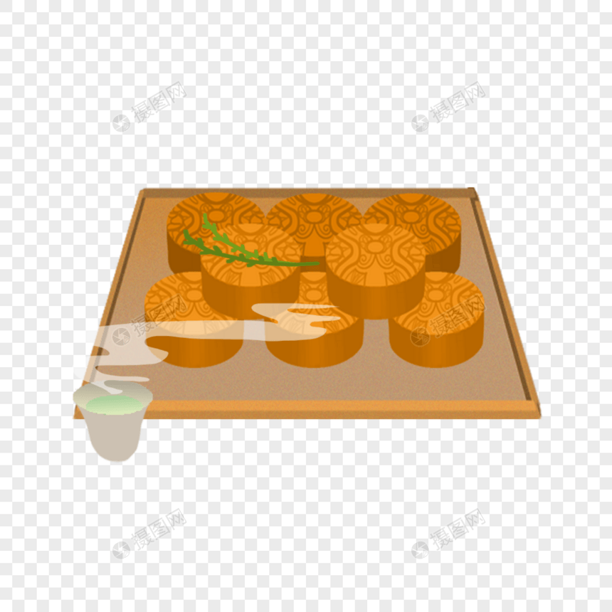 手绘中秋节月饼图片