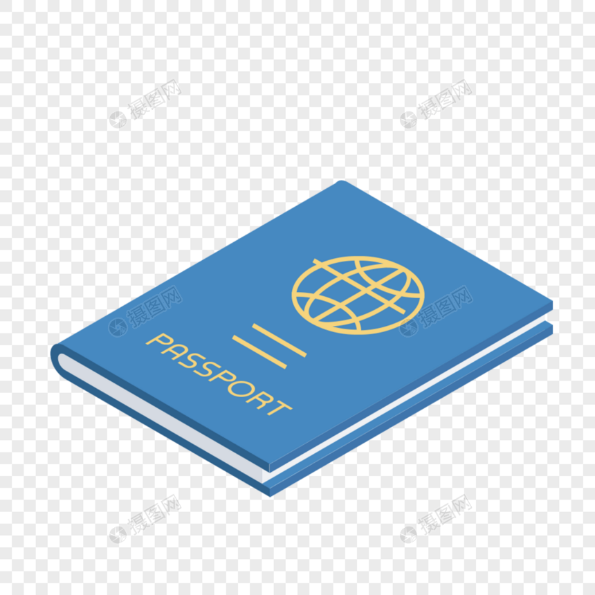 护照图标免抠矢量插画素材图片