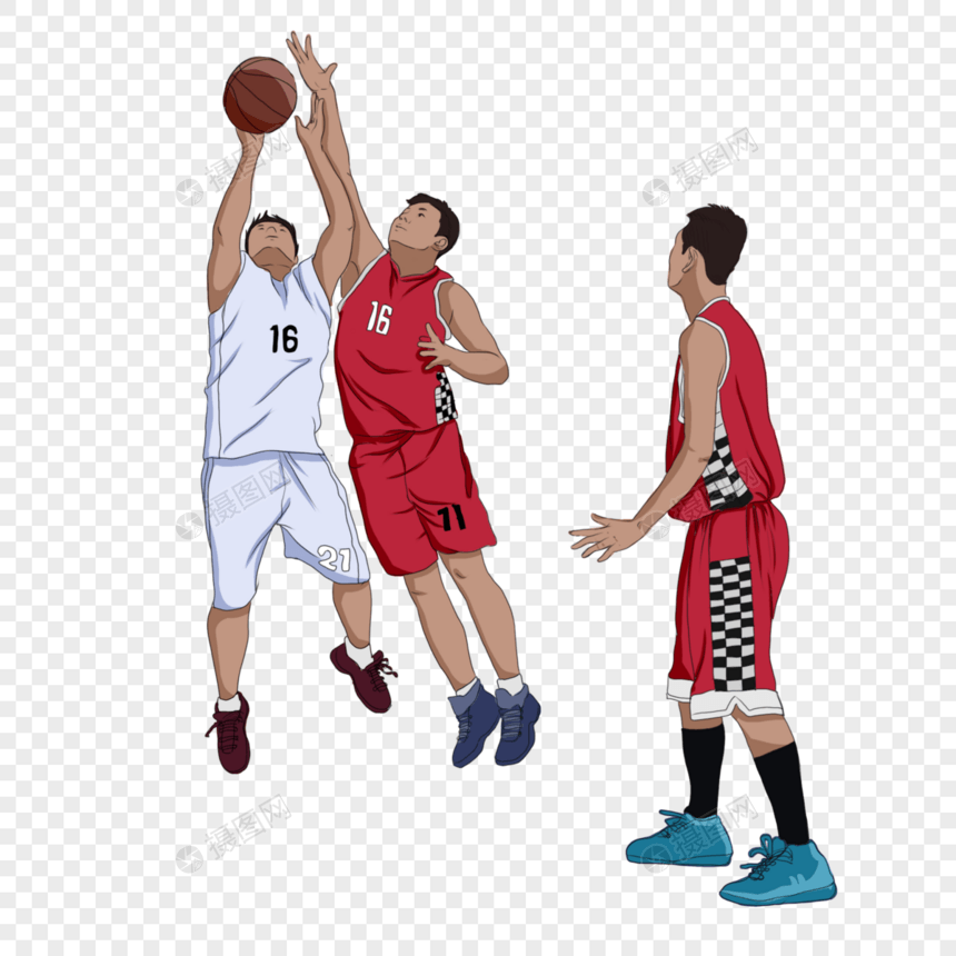 打篮球运动元素图片