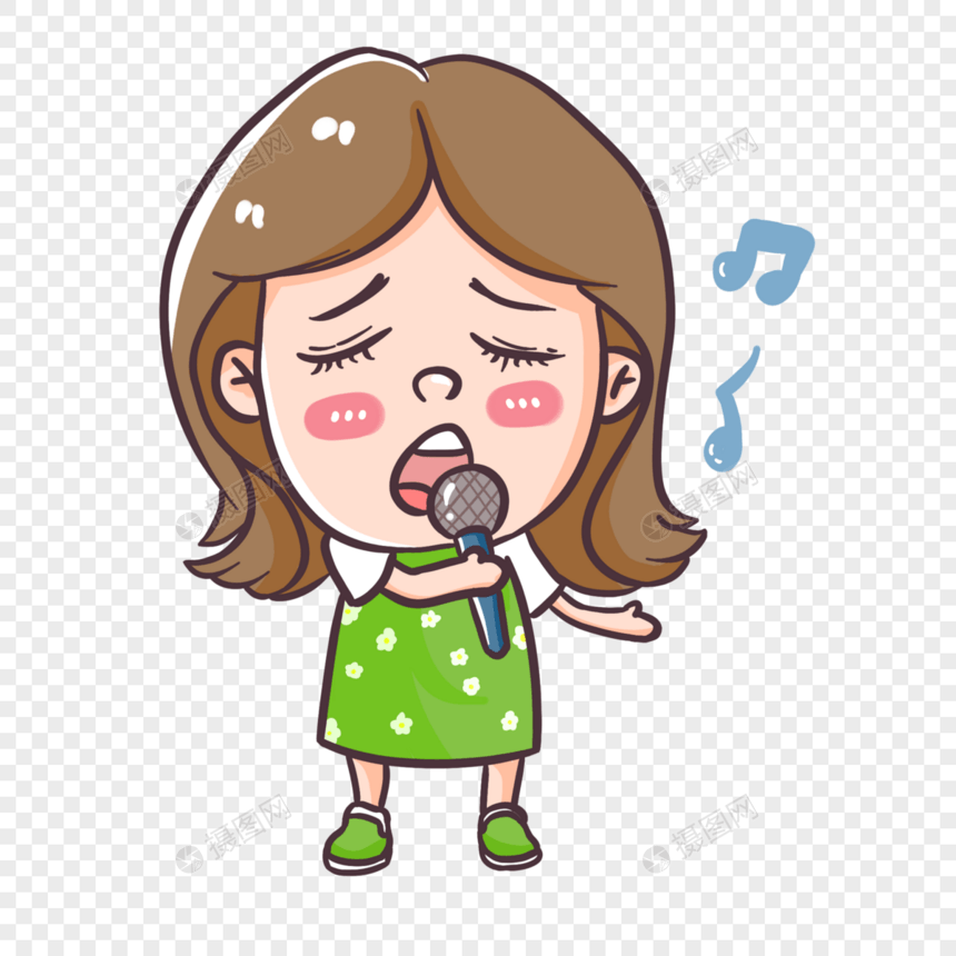 暑期培训唱歌的女孩图片