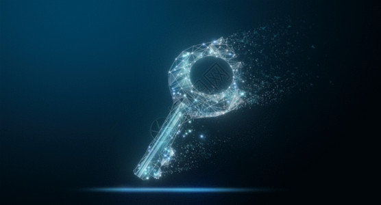 金属钥匙解锁钥匙背景科幻场景GIF高清图片