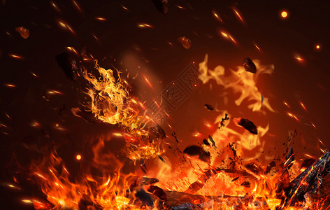 电动车火灾火焰背景设计图片
