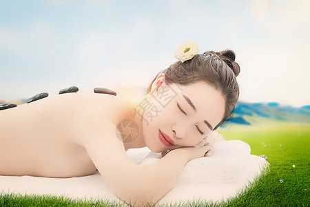 女性spa背景图片