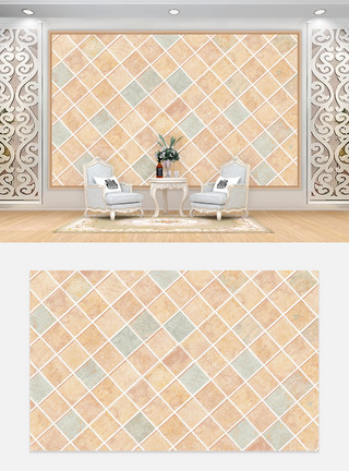 小正方形欧美风瓷砖背景墙模板