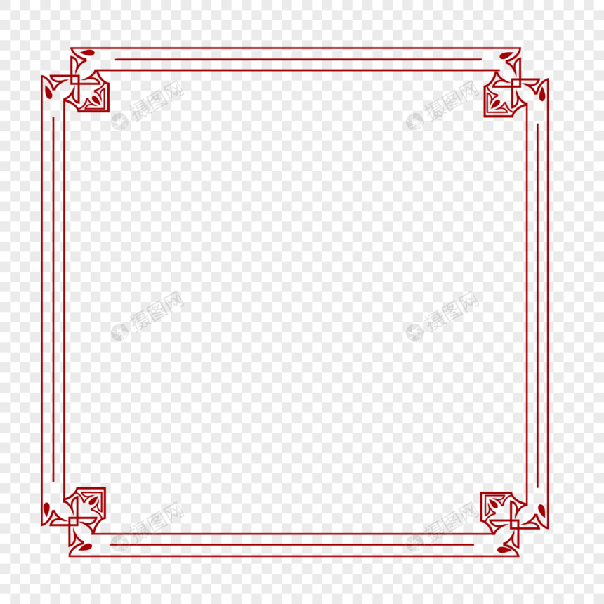 中国风红色边框图片