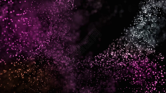唯美紫色湖畔唯美紫色漂浮粒子GIF高清图片