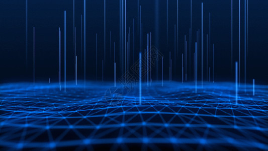 大气金色科技球蓝色科技背景GIF高清图片