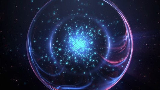 生命能量粒子汇聚能量球gif高清图片