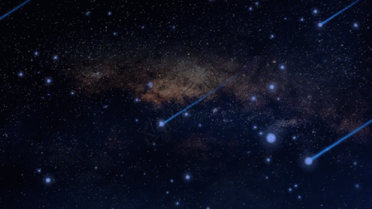 唯美动态粒子星空流星GIF图片