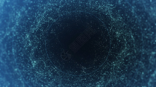 蓝色透明气泡大气粒子旋涡环绕GIF高清图片