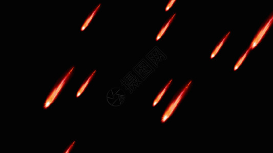 红色火焰元素流星雨火焰GIF高清图片