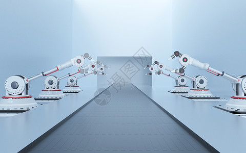机械臂生产线机械自动化生产设计图片