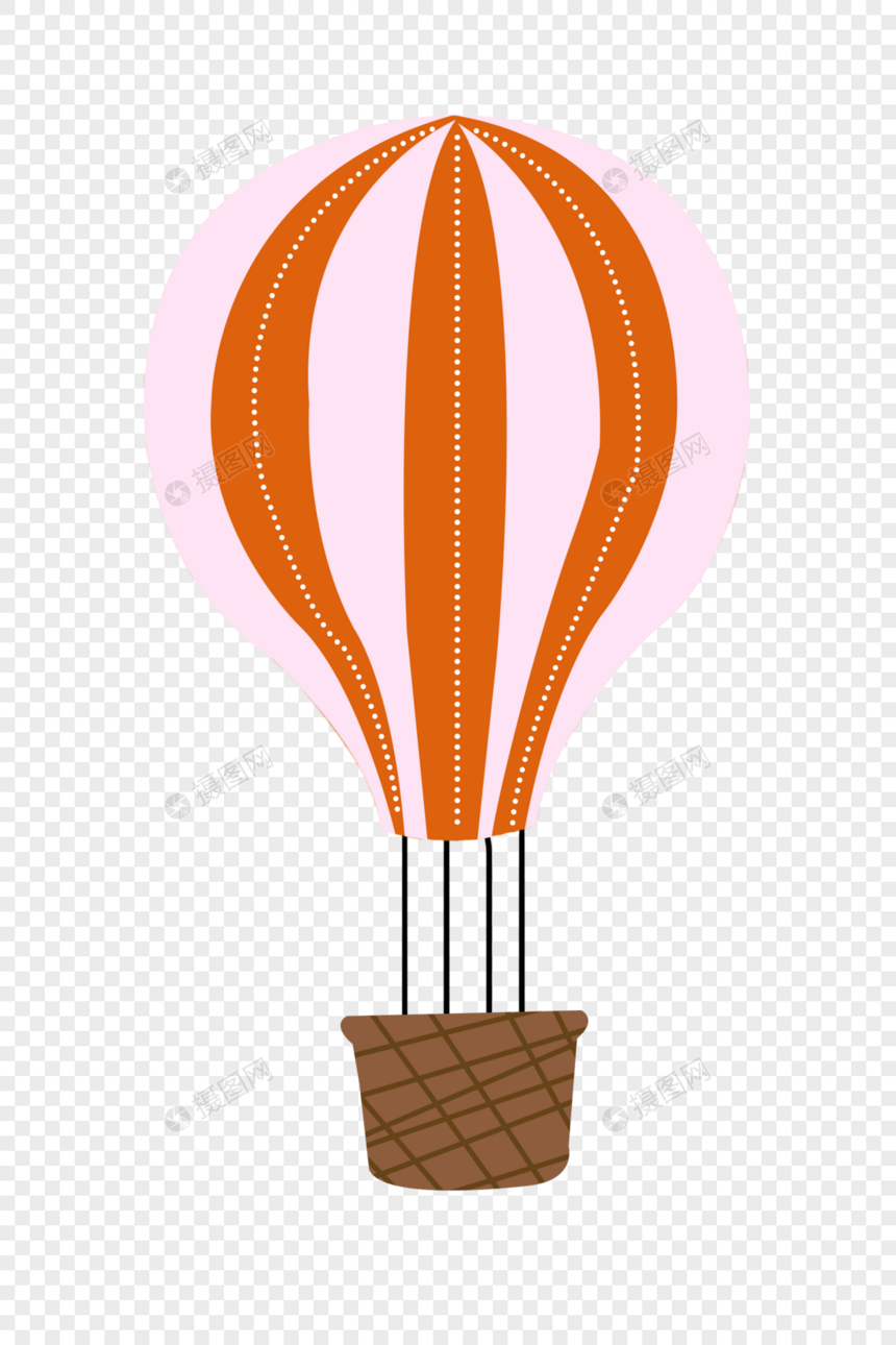 条纹热气球图片