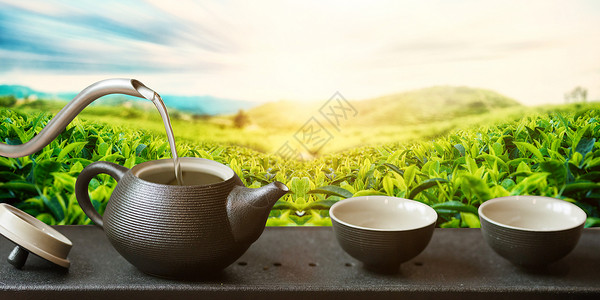 茶壶泡茶茶道茶文化设计图片