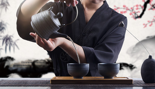 茶壶泡茶茶道茶文化设计图片