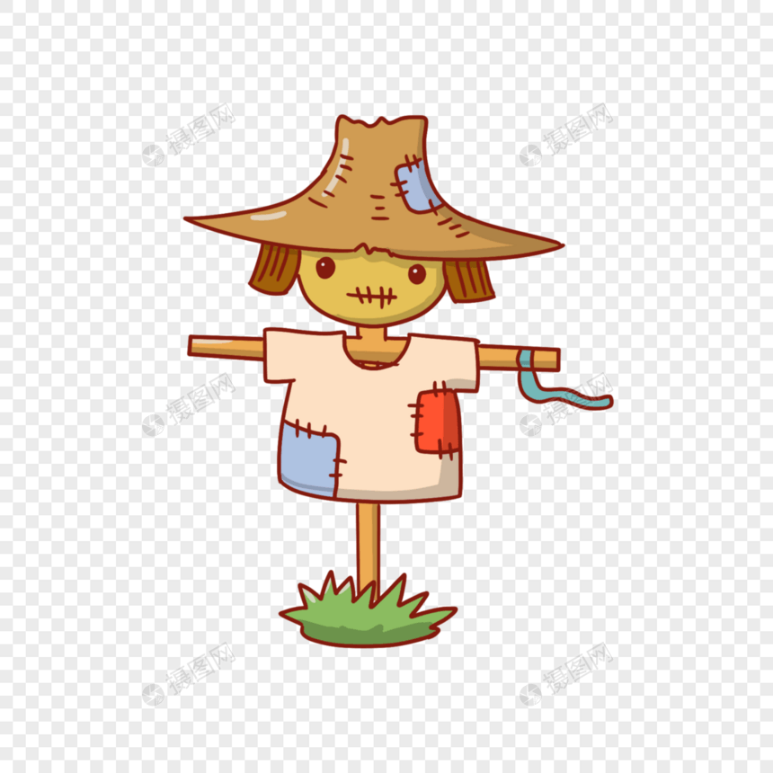 田地里的稻草人图片