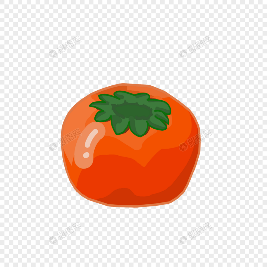 手绘柿子图片