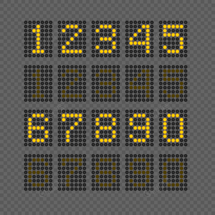 LED显示牌数字图片
