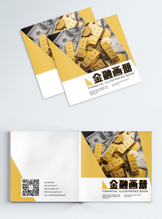 美元经济全球化简约时尚金色金融画册封面模板