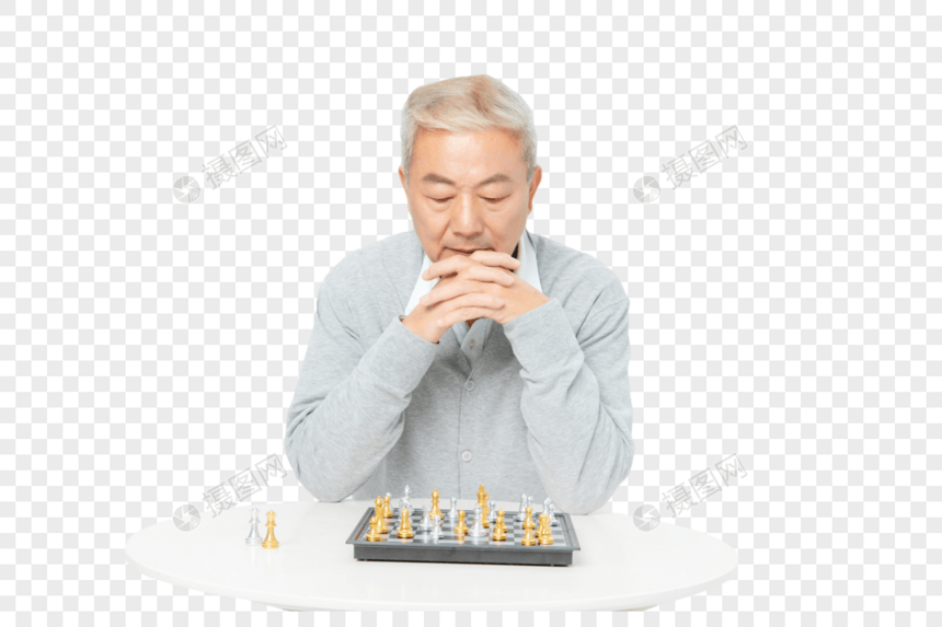 老年人下棋图片