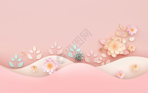 夏日绽放的花朵浪漫花语背景设计图片
