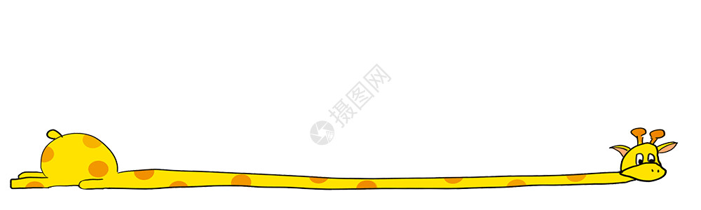卡通动物课程表长颈鹿分割线gif高清图片
