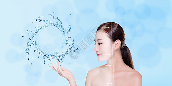 皮肤水分测试补水美白肌肤设计图片