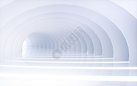 白色展架白色大气商务建筑空间设计图片