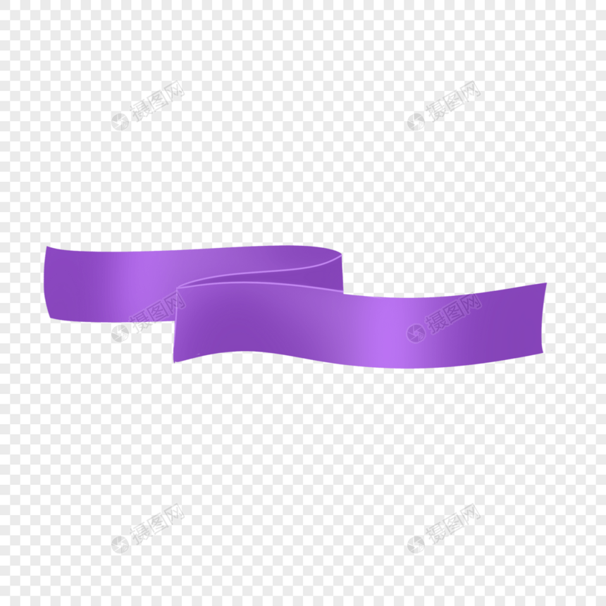 紫色彩带标签图片