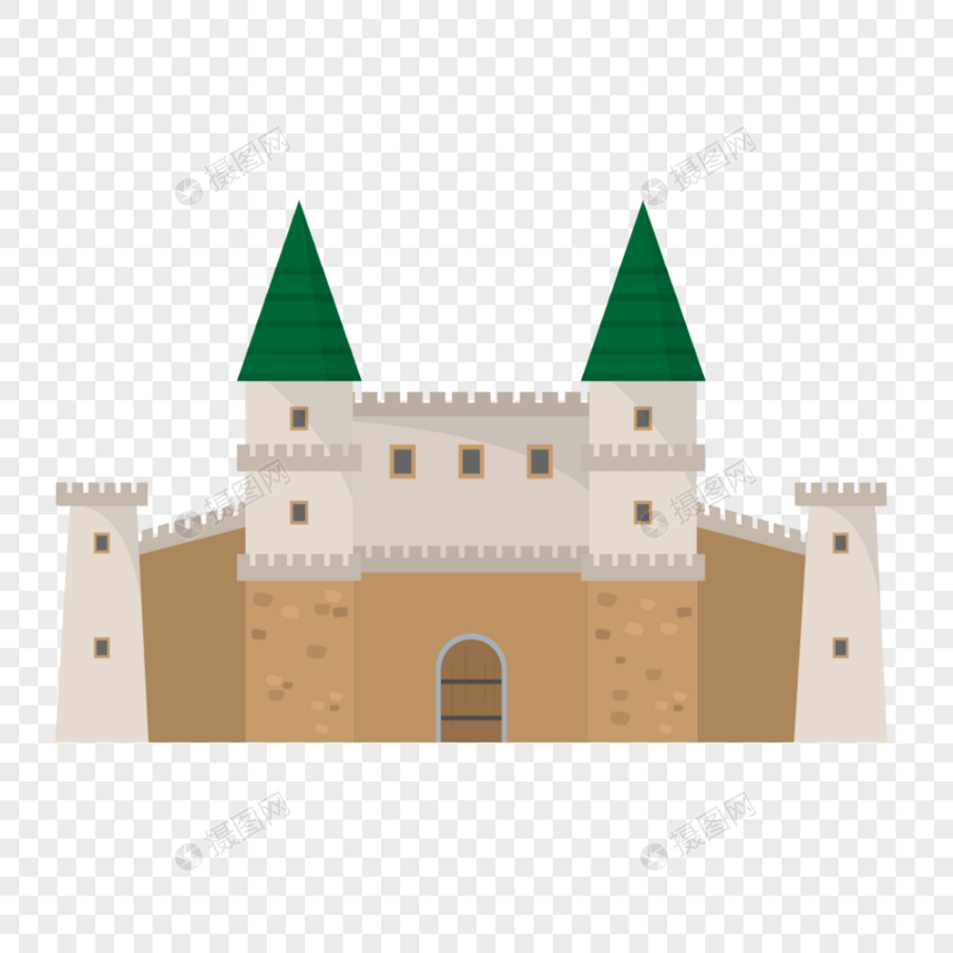 卡通城堡尖顶图片