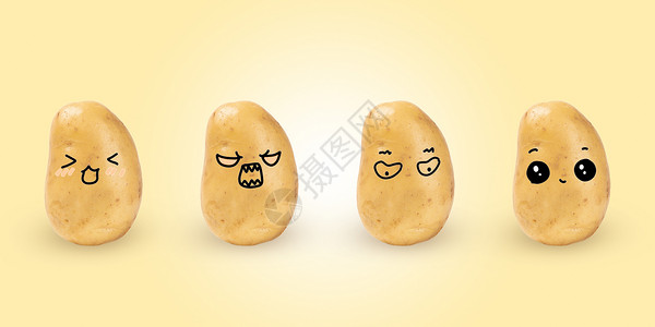 发芽土豆喜怒哀乐设计图片