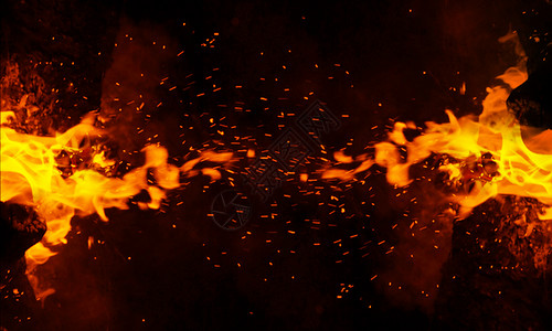 火焰火苗元素火焰背景（PS笔刷）设计图片