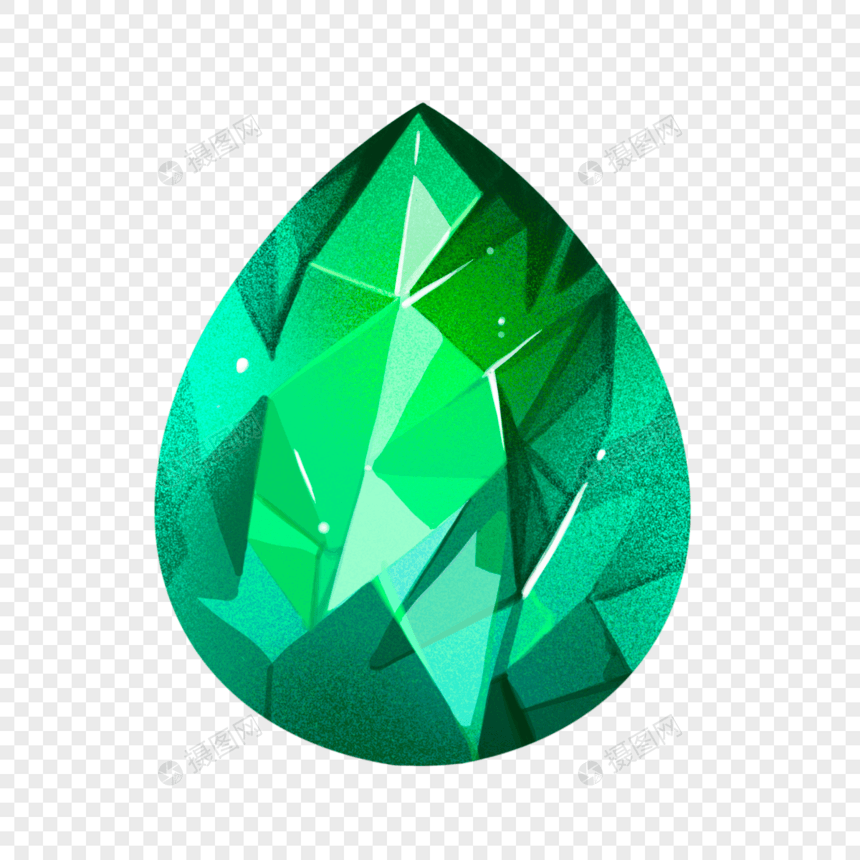 祖母绿水滴形钻石图片