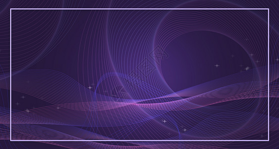 紫色科技感边框简约线条背景设计图片