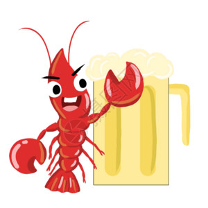 小龙虾海鲜美味小龙虾啤酒gif高清图片