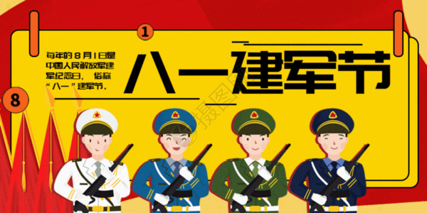 中国人民解放军八一建军节动图GIF高清图片