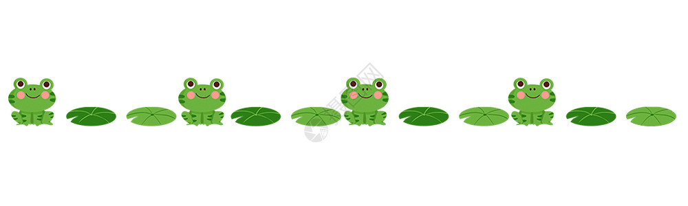 微信小程序开发手绘卡通青蛙分割线装饰花边gif高清图片