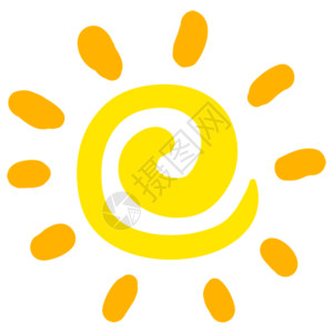 金猕猴桃手绘太阳gif动图高清图片