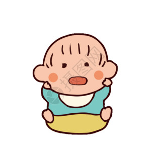 站立宝宝哭泣的宝宝GIF高清图片