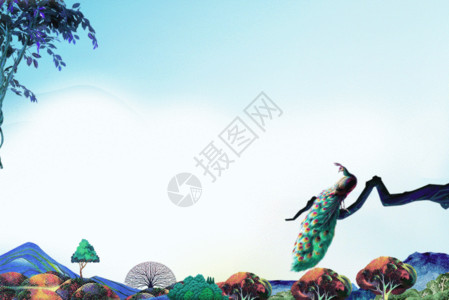 中国风地产海报唯美地产海报背景GIF高清图片
