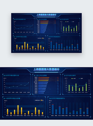 大数据经济UI设计web大数据分析可视化界面模板