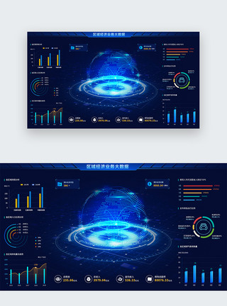 硬件系统UI设计web城市经济业务分析可视化界面模板