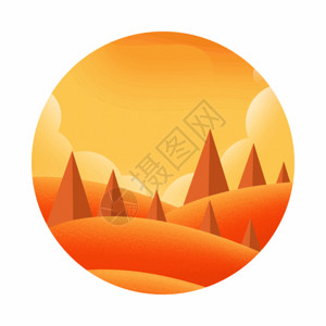 橙色图案的地毯秋天gif高清图片