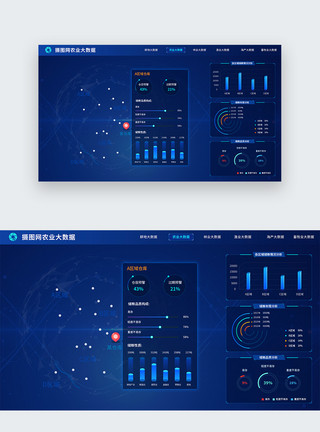 照明系统UI设计web农业大数据分析平台界面模板