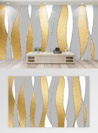淡雅的白色百合花现代简约淡雅 抽象几何 背景墙模板