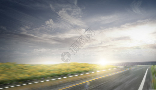 汽车公路风景背景图片