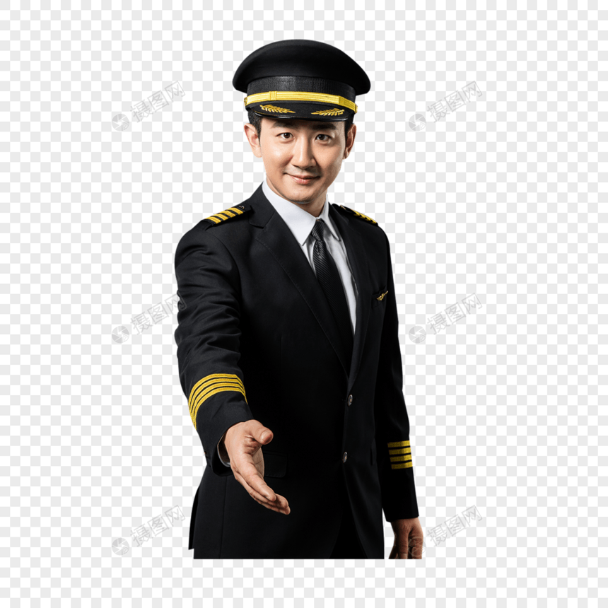 机长飞行员图片